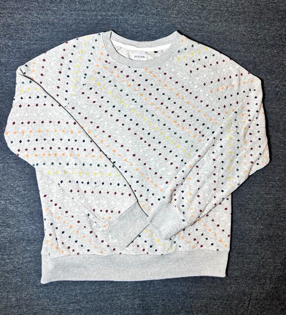 Prana Tops - prAna Women's Crew Neck Fleece Pullover Sweatshirt Raglan Geometric M